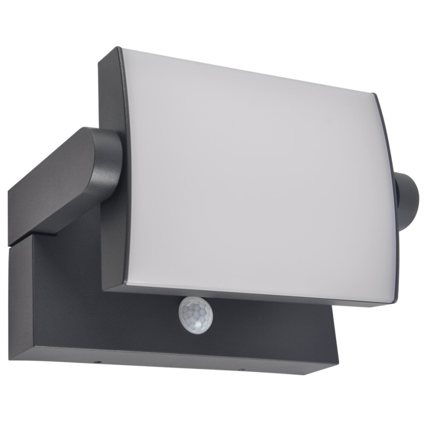 Brilagi - Soldrevet LED væglampe med sensor ANKLE LED/10W/3,7V 3000 mAh 4000K IP65 antracit