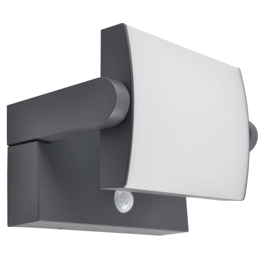 Brilagi - Soldrevet LED væglampe med sensor ANKLE LED/10W/3,7V 3000 mAh 4000K IP65 antracit