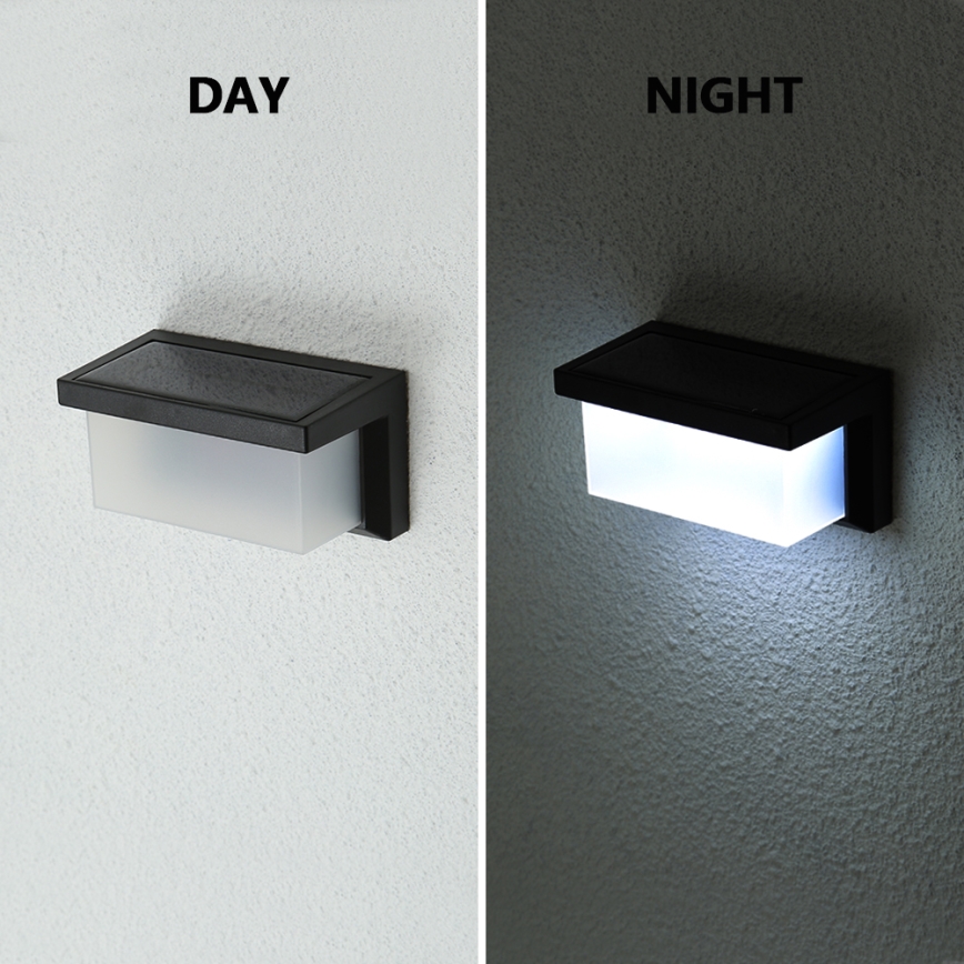 Brilagi - Soldrevet LED væglampe med bevægelses- og skumringssensor BRICK LED/12W/5,5V 1200 mAh IP65