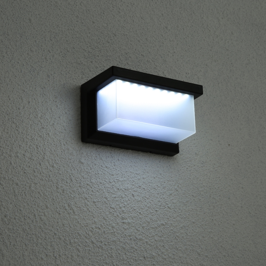Brilagi - Soldrevet LED væglampe med bevægelses- og skumringssensor BRICK LED/12W/5,5V 1200 mAh IP65
