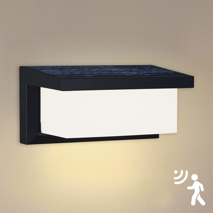 Brilagi - Soldrevet LED væglampe med sensor BRICKY LED/5W/6V 4000 mAh IP65