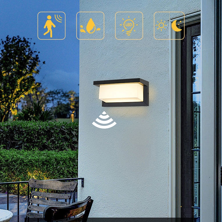 Brilagi - Soldrevet LED væglampe med sensor BRICKY LED/5W/6V 4000 mAh IP65