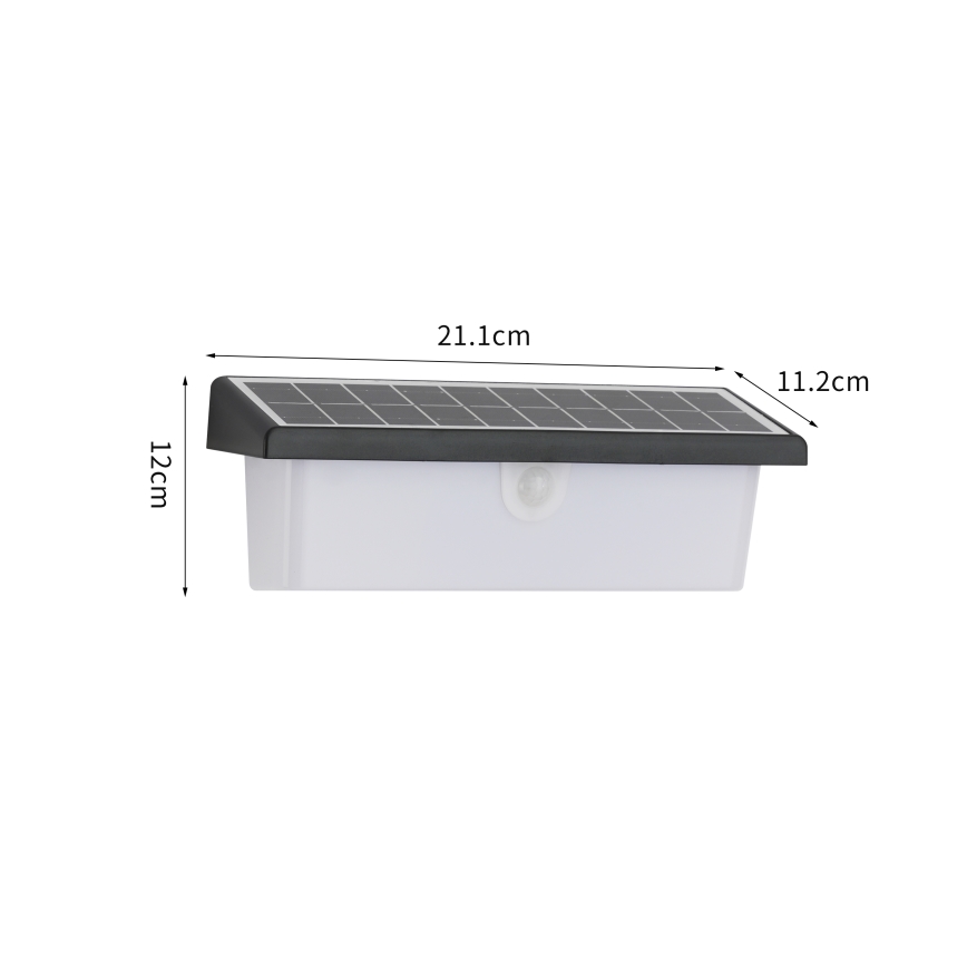 Brilagi - Soldrevet LED væglampe med sensor SOL RAY LED/6W/3,7V 2200 mAh IP44