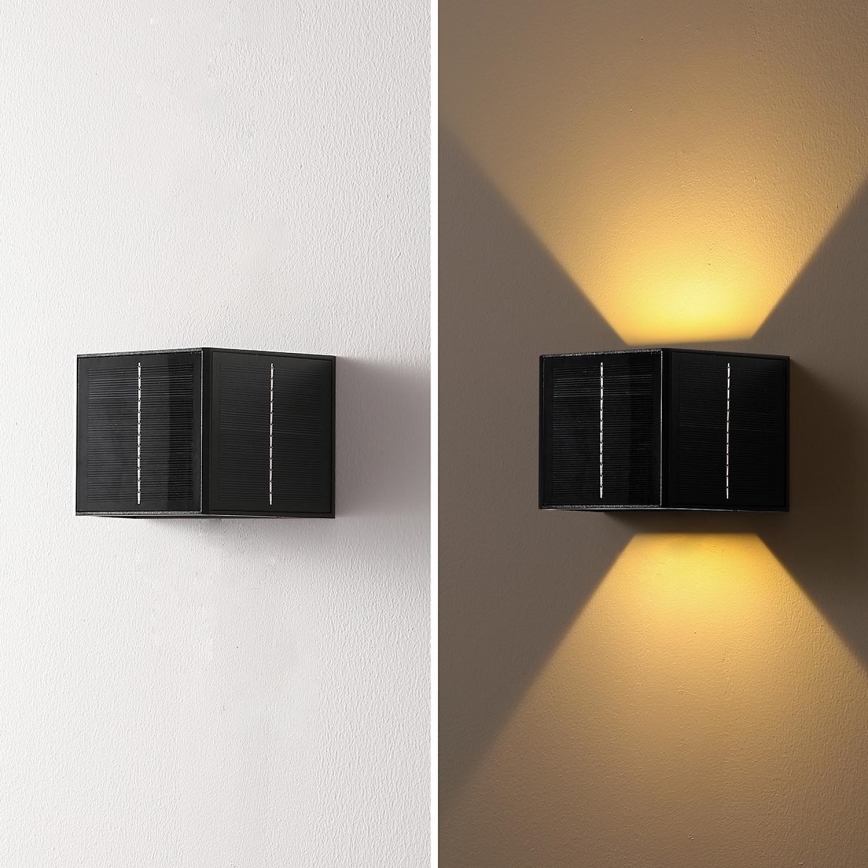 Brilagi - Soldrevet LED væglampe med sensor SOLAR CUBE LED/2W/3,2V 1300 mAh IP54
