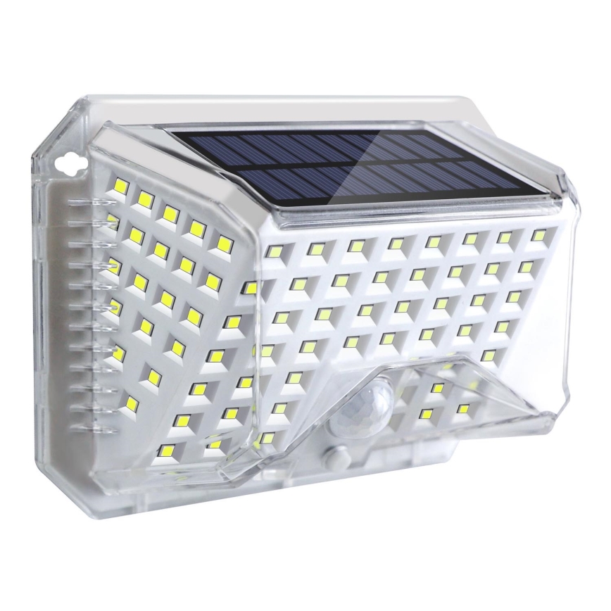 Brilagi - Soldrevet LED væglampe med sensor WALLIE LED/4W/5,5V 1200 mAh 6500K IP64 sølvfarvet