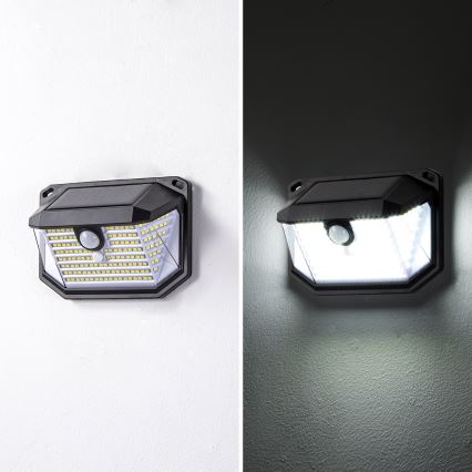 Brilagi - Soldrevet LED væglampe med sensor WALLIE LED/4W/5,5V 1200mAh 6500K IP65