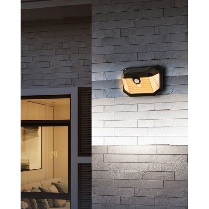 Brilagi - Soldrevet LED væglampe med sensor WALLIE LED/4W/5,5V 1200 mAh 3000K IP65