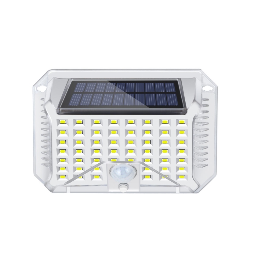 Brilagi - Soldrevet LED væglampe med sensor WALLIE LED/4W/5,5V 1200 mAh 6500K IP64 sølvfarvet