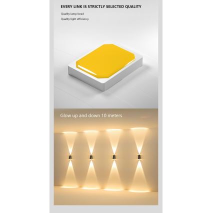 Brilagi - Soldrevet LED væglampe PYRAMID LED/2W/3,2V 1300 mAh IP54