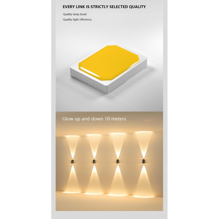 Brilagi - Soldrevet LED væglampe PYRAMID LED/2W/3,2V 1300 mAh IP54