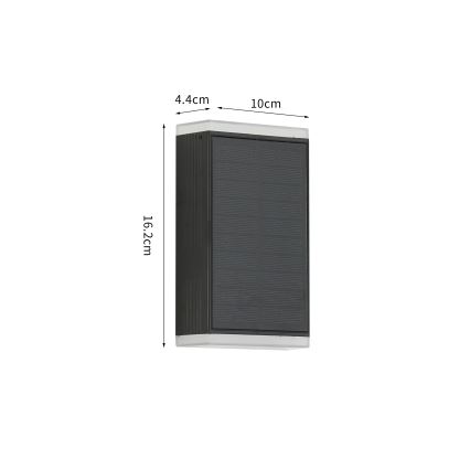Brilagi - Soldrevet LED væglampe SOL GUARD LED/2W/3,7V 2000 mAh IP45