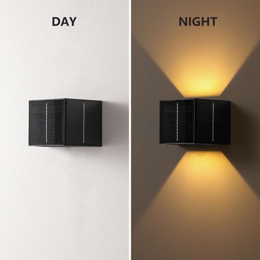Brilagi - Soldrevet LED væglampe SOLAR CUBE LED/2W/3,2V 1300 mAh IP54