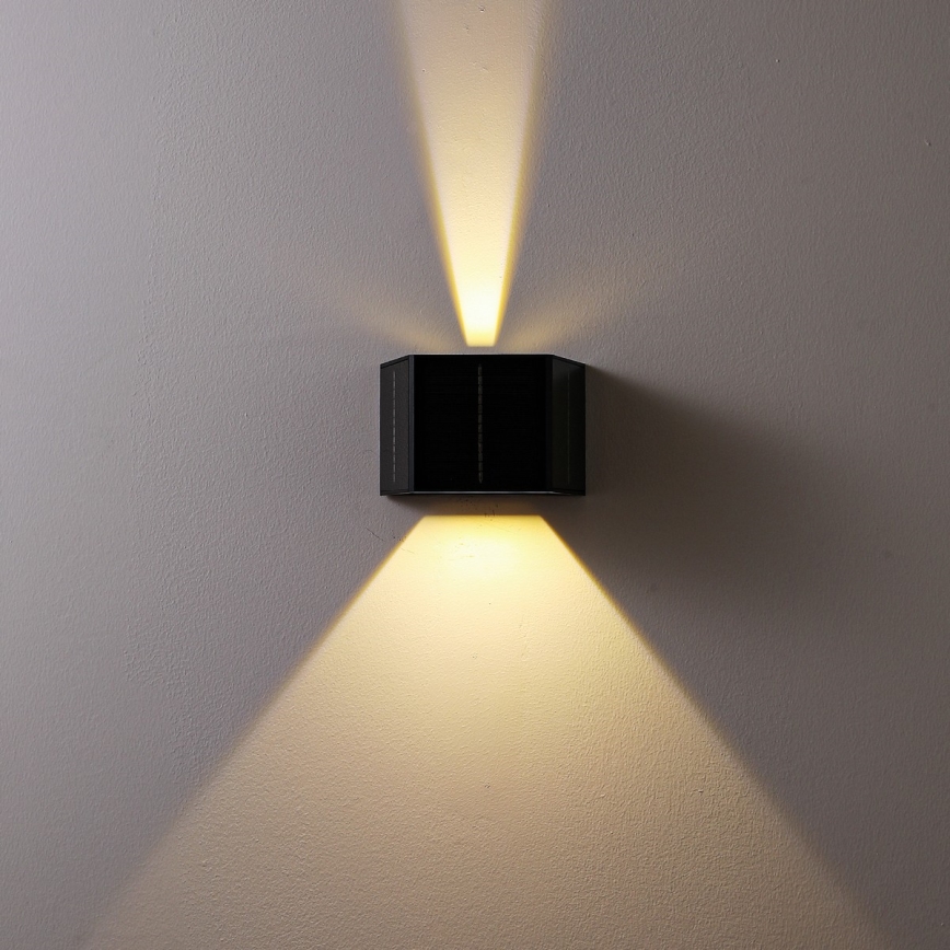 Brilagi - Soldrevet LED væglampe SOLAR CUBE LED/2W/3,2V 1300 mAh IP54
