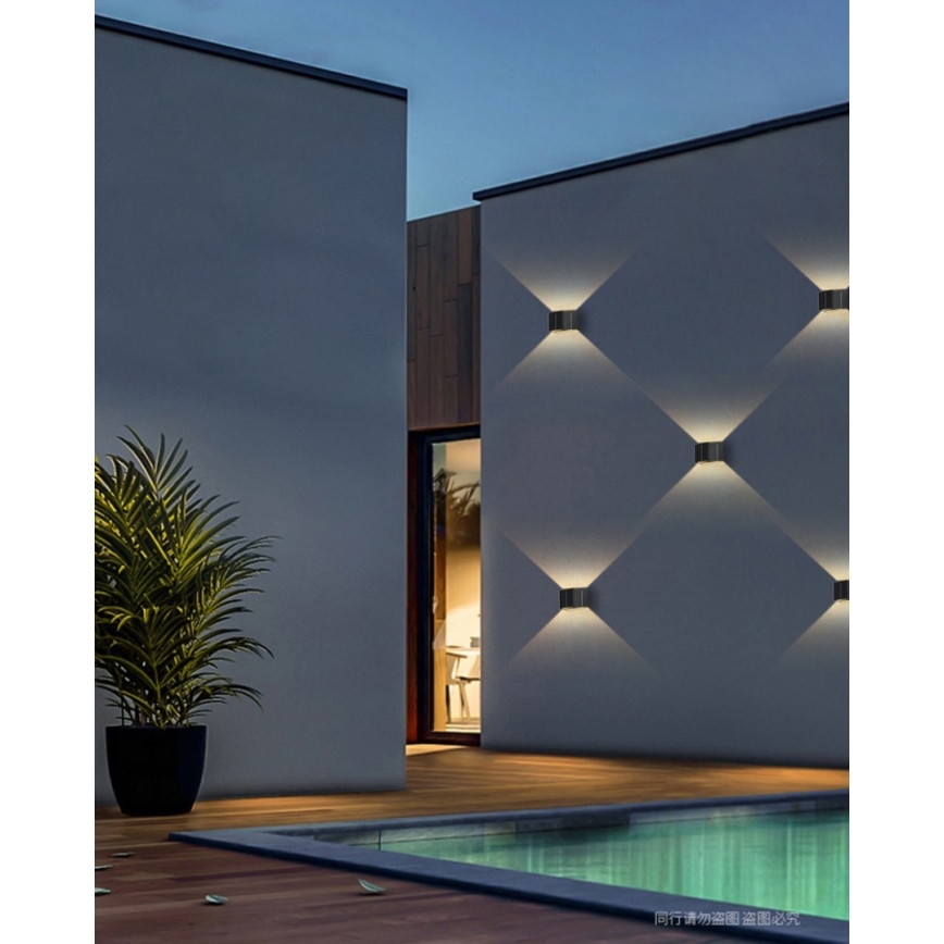 Brilagi - Soldrevet LED væglampe SOLAR CUBE LED/2W/3,2V 1300 mAh IP54