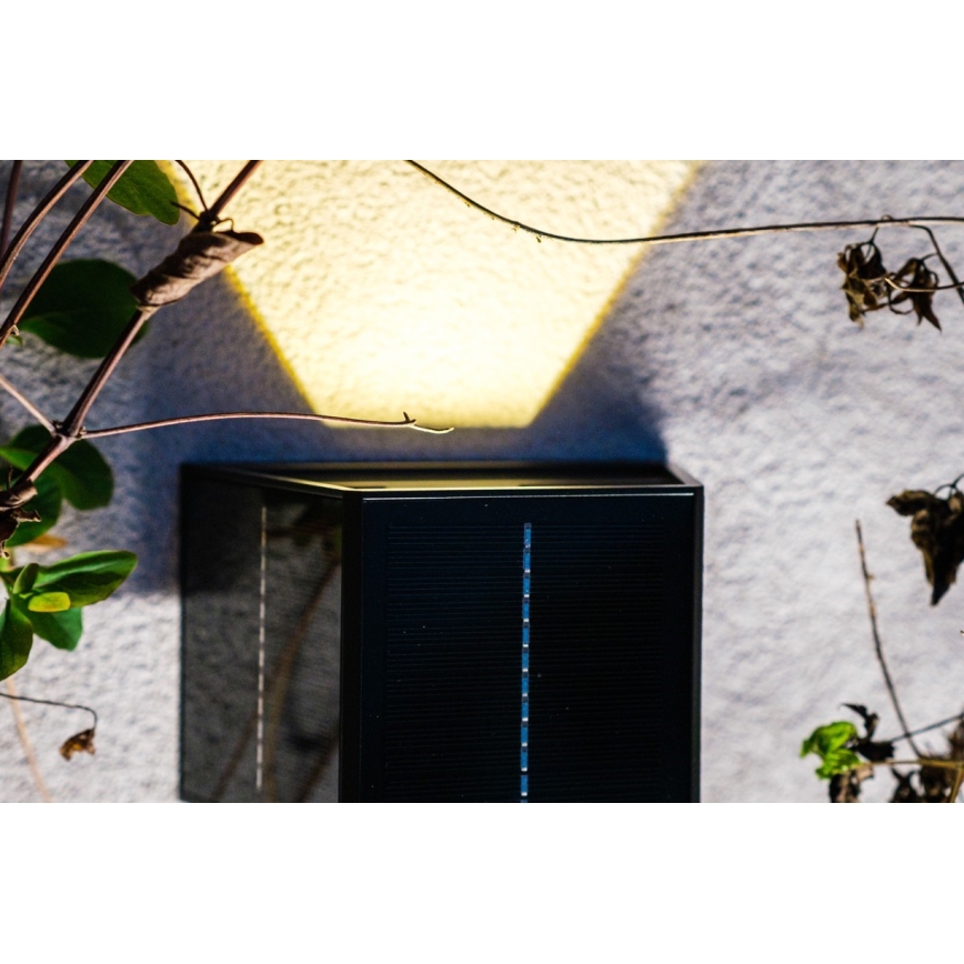 Brilagi - Soldrevet LED væglampe SOLAR CUBE LED/2W/3,2V 1300 mAh IP54