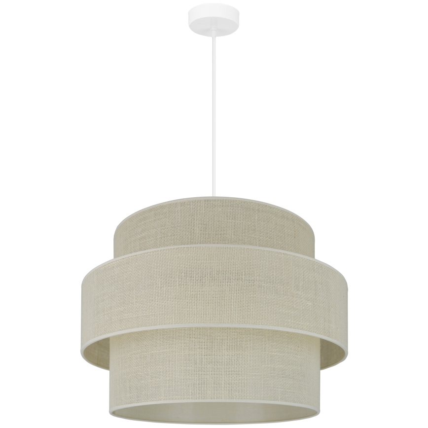 Brilagi - Loftlampe på kabel SPACE YUTE 1xE27/15W/230V Ø 50 cm creme/hvid