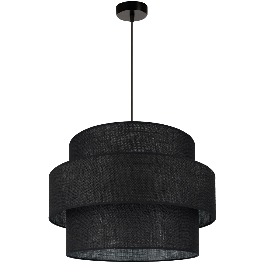 Brilagi - Loftlampe på kabel SPACE YUTE 1xE27/15W/230V Ø 50 cm sort