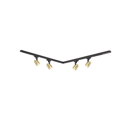 Brilagi - Spot i skinnesystem HUSKY 4xGU10/10W/230V sort/guld