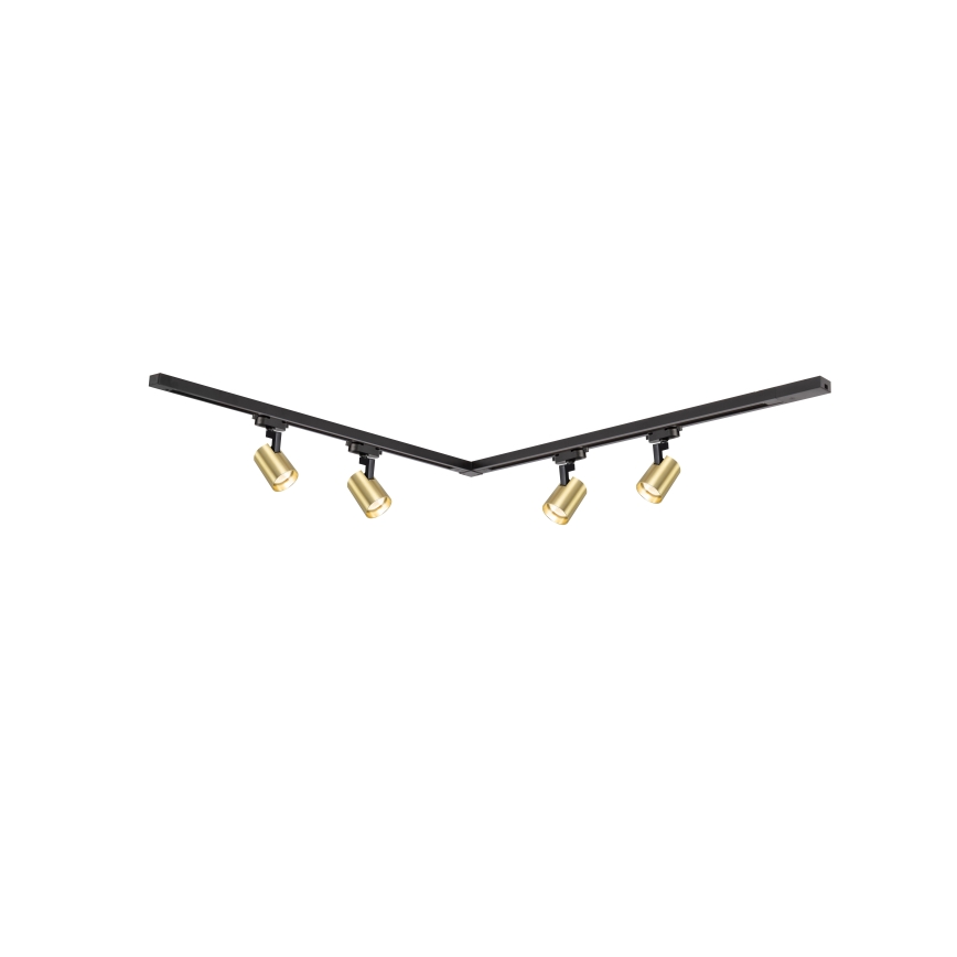 Brilagi - Spot i skinnesystem HUSKY 4xGU10/10W/230V sort/guld