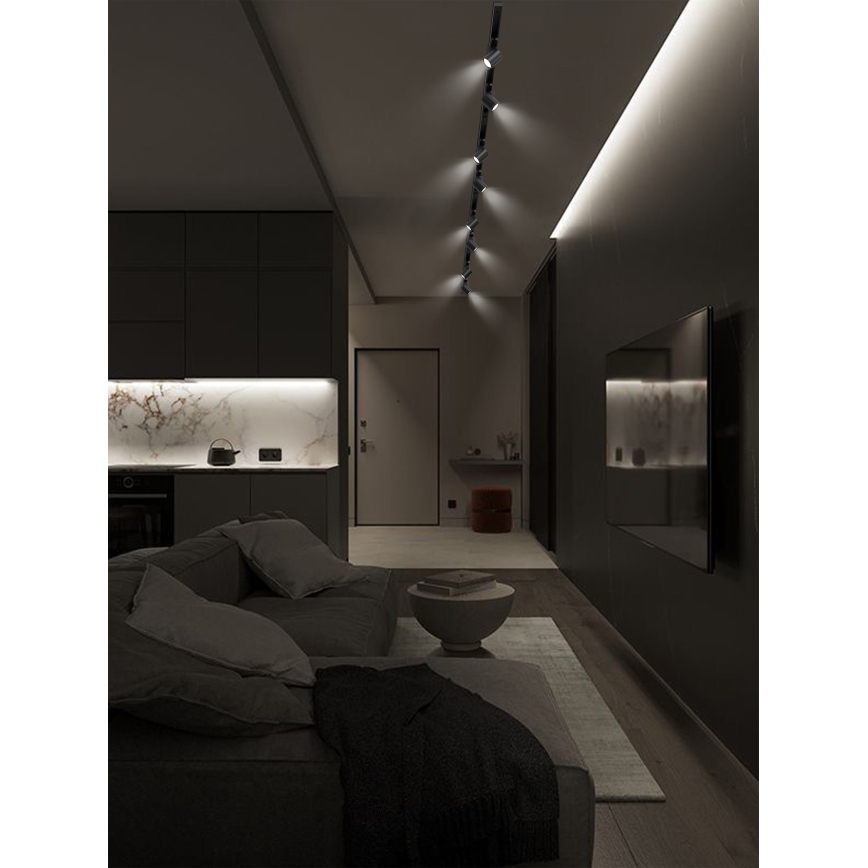 Brilagi - Spot i skinnesystem HUSKY 8xGU10/10W/230V sort