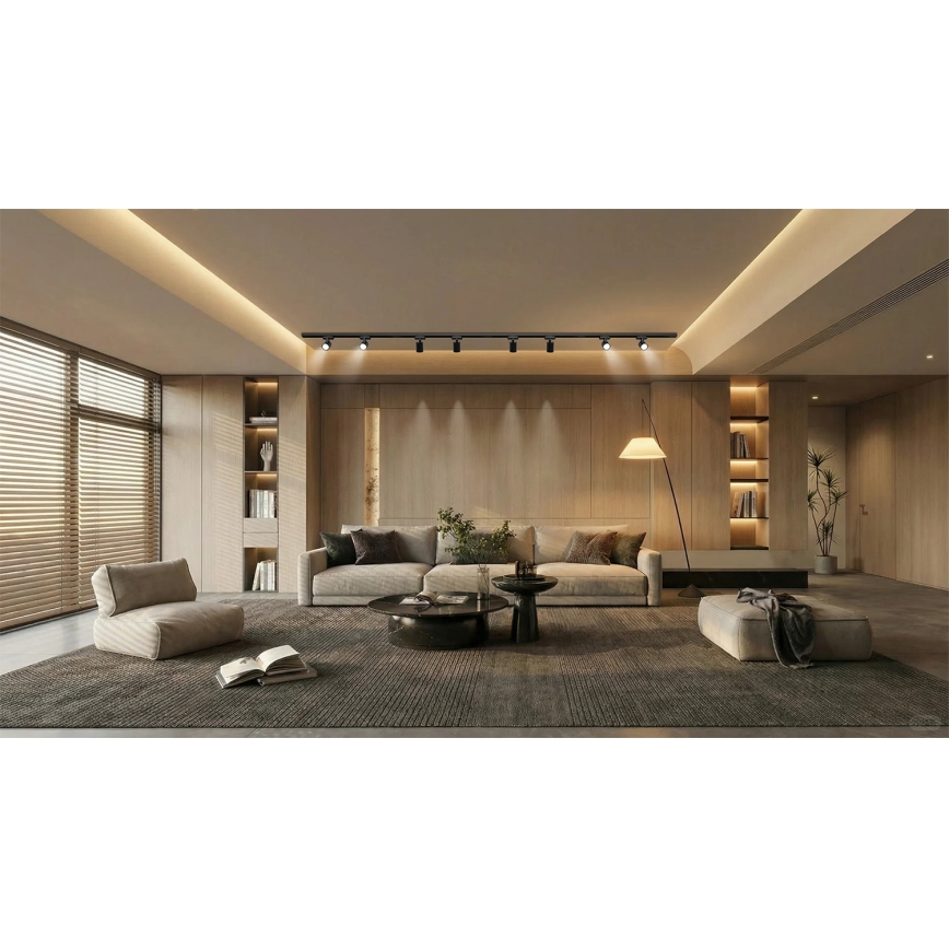 Brilagi - Spot i skinnesystem HUSKY 8xGU10/10W/230V sort