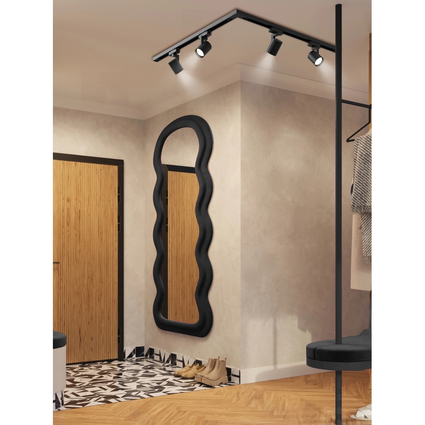 Brilagi - Spot til skinnesystem HUSKY 4xGU10/10W/230V sort