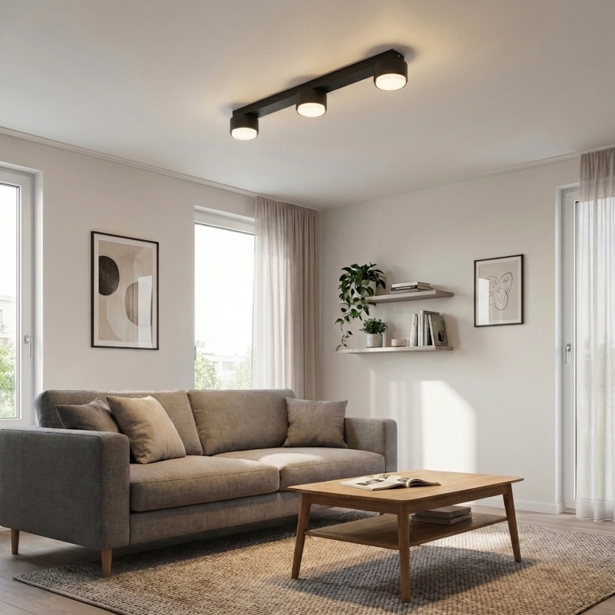 Brilagi - Spotarmatur 3xGX53/12W/230V, sort