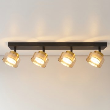 Brilagi - Spotarmatur AURA LUX 4xGX53/30W/230V sort/guld