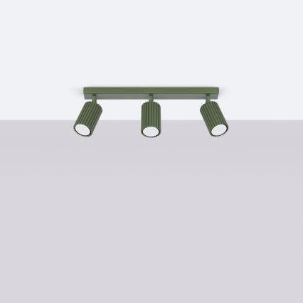 Brilagi - Spotarmatur CRESTO 3xGU10/10W/230V grøn