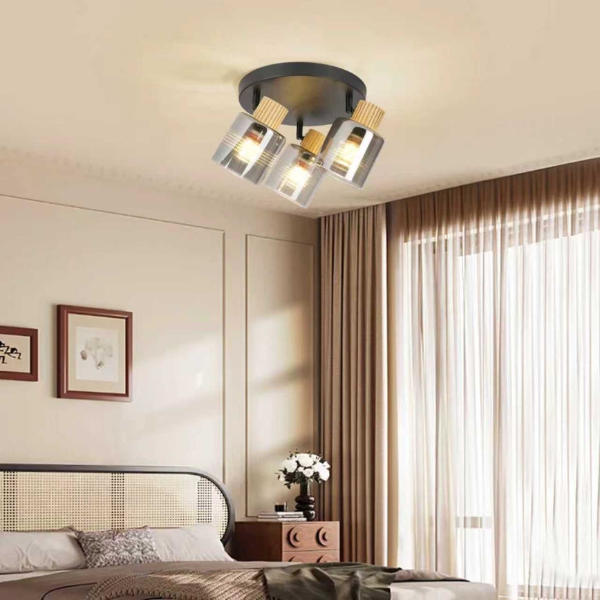 Brilagi - Spotarmatur HYGGE 3xE14/15W/230V sort/røgfarvet