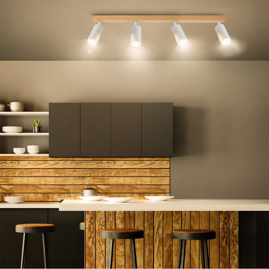 Brilagi - Spotarmatur SELE 4xGU10/30W/230V hvid/egdekoration