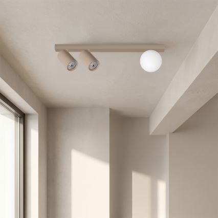 Brilagi - spotarmatur SELE BALL 2xGU10/30W/230V + 1xG9/10W beige