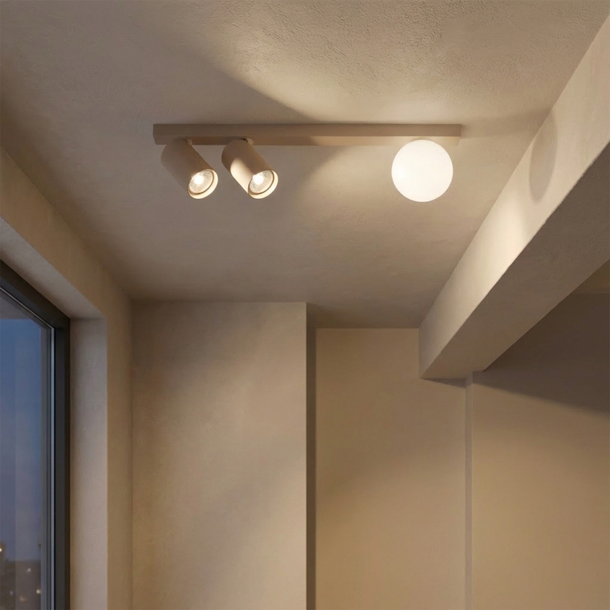 Brilagi - spotarmatur SELE BALL 2xGU10/30W/230V + 1xG9/10W beige