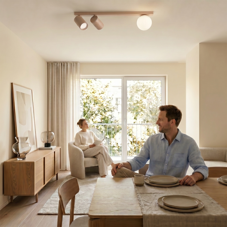 Brilagi - spotarmatur SELE BALL 2xGU10/30W/230V + 1xG9/10W beige