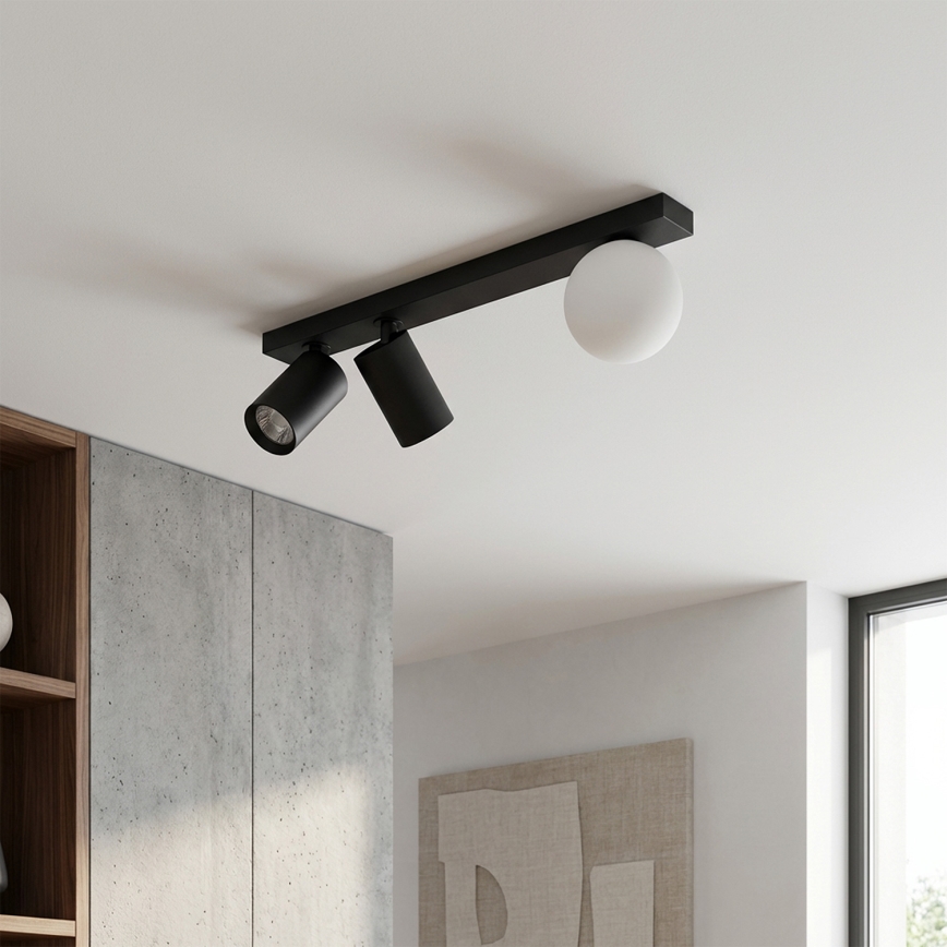 Brilagi - Spotarmatur SELE BALL 2xGU10/30W/230V + 1xG9/10W sort