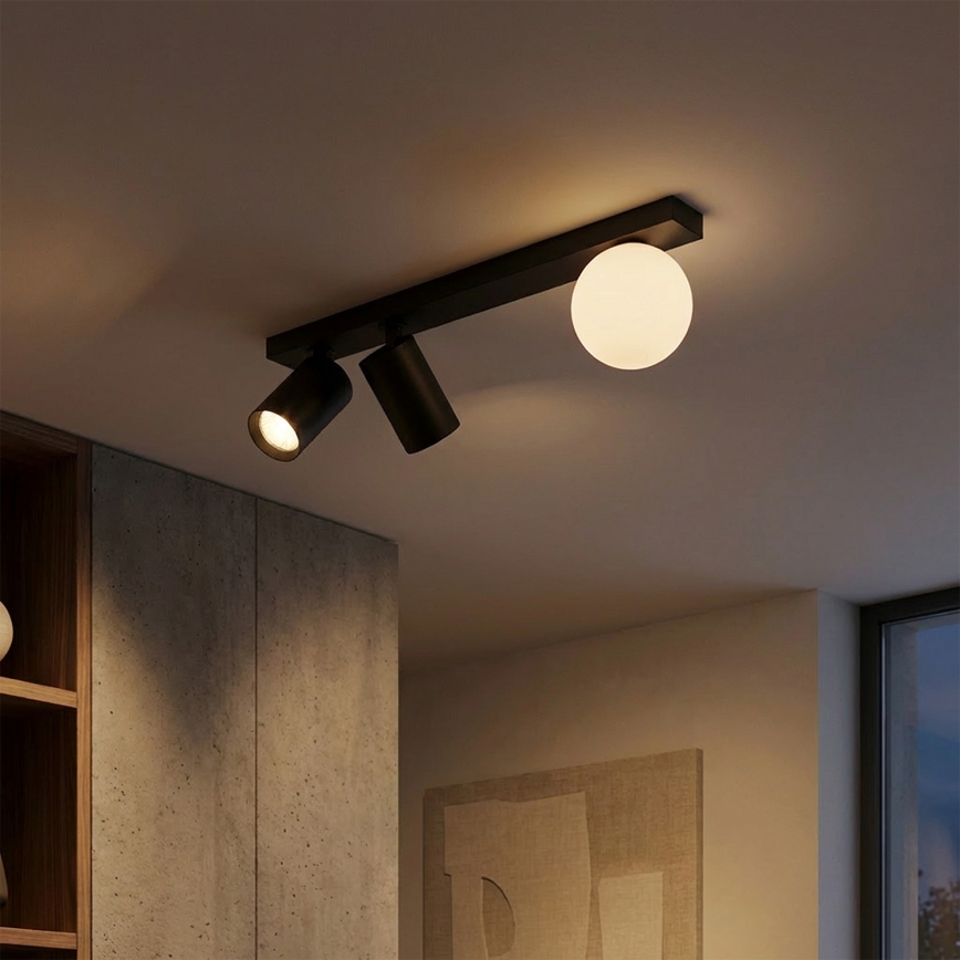 Brilagi - Spotarmatur SELE BALL 2xGU10/30W/230V + 1xG9/10W sort