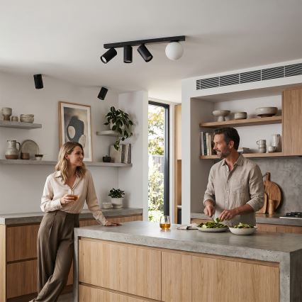 Brilagi - Spotarmatur SELE BALL 3xGU10/30W/230V + 1xG9/10W sort
