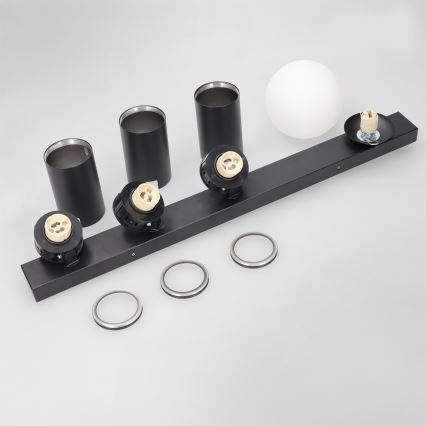 Brilagi - Spotarmatur SELE BALL 3xGU10/30W/230V + 1xG9/10W sort