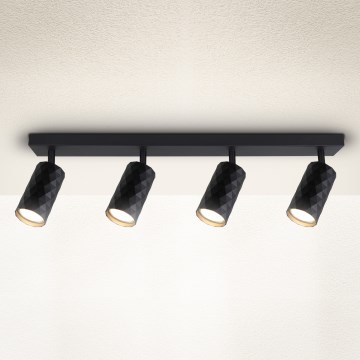 Brilagi - Spotarmatur SELE DIAMANT 4xGU10/30W/230V sort