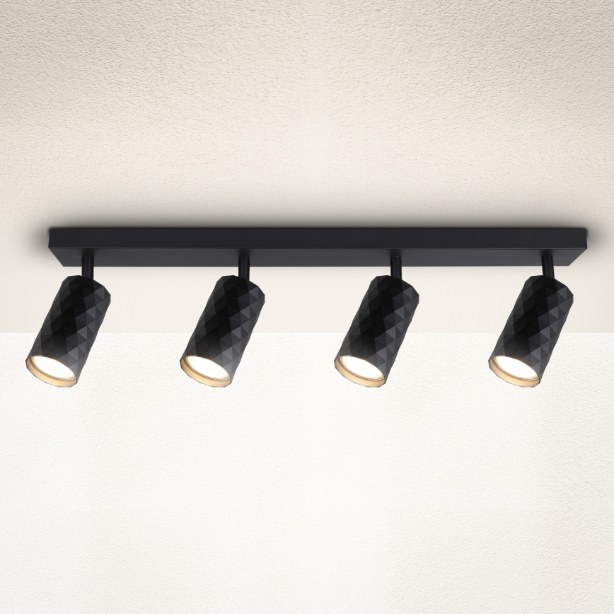 Brilagi - Spotarmatur SELE DIAMANT 4xGU10/30W/230V sort
