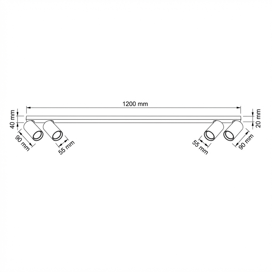 Brilagi - Spotarmatur SELE LONG 4xGU10/30W/230V beige