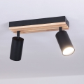 Brilagi - Spotarmatur SELE WOOD ACOUSTIC 2xGU10/30W/230V sort/træ