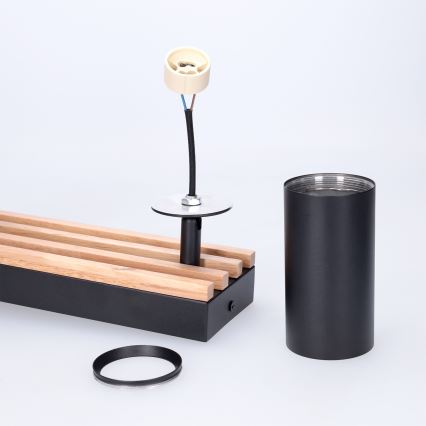 Brilagi - Spotarmatur SELE WOOD ACOUSTIC 4xGU10/30W/230V sort/træ