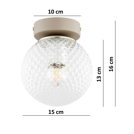 Brilagi - Spotarmatur STELLA 1xE27/60W/230V beige/guld