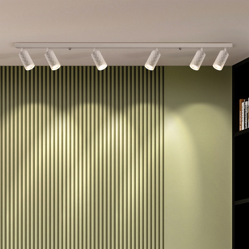 Brilagi - Spotbelysning SELE DIAMANT 6xGU10/30W/230V hvid