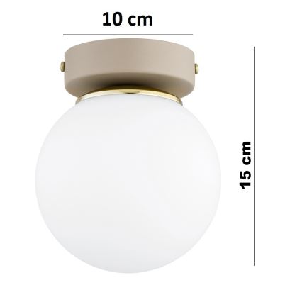 Brilagi - Spotlampe 1xE27/60W/230V beige/guld