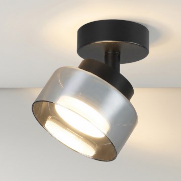 Brilagi - Spotlampe AURA LUX 1xGX53/30W/230V Ø 13 cm sort/røgfarvet