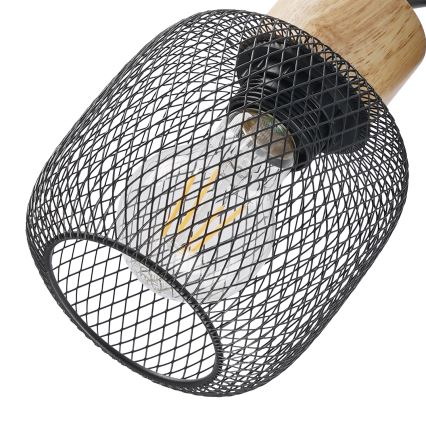 Brilagi - Spotlampe BASKLITE 2xE27/15W/230V træ/sort