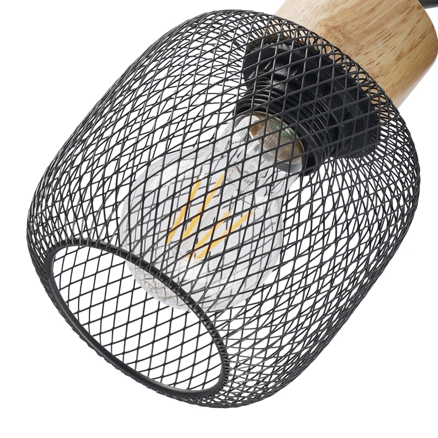 Brilagi - Spotlampe BASKLITE 2xE27/15W/230V træ/sort