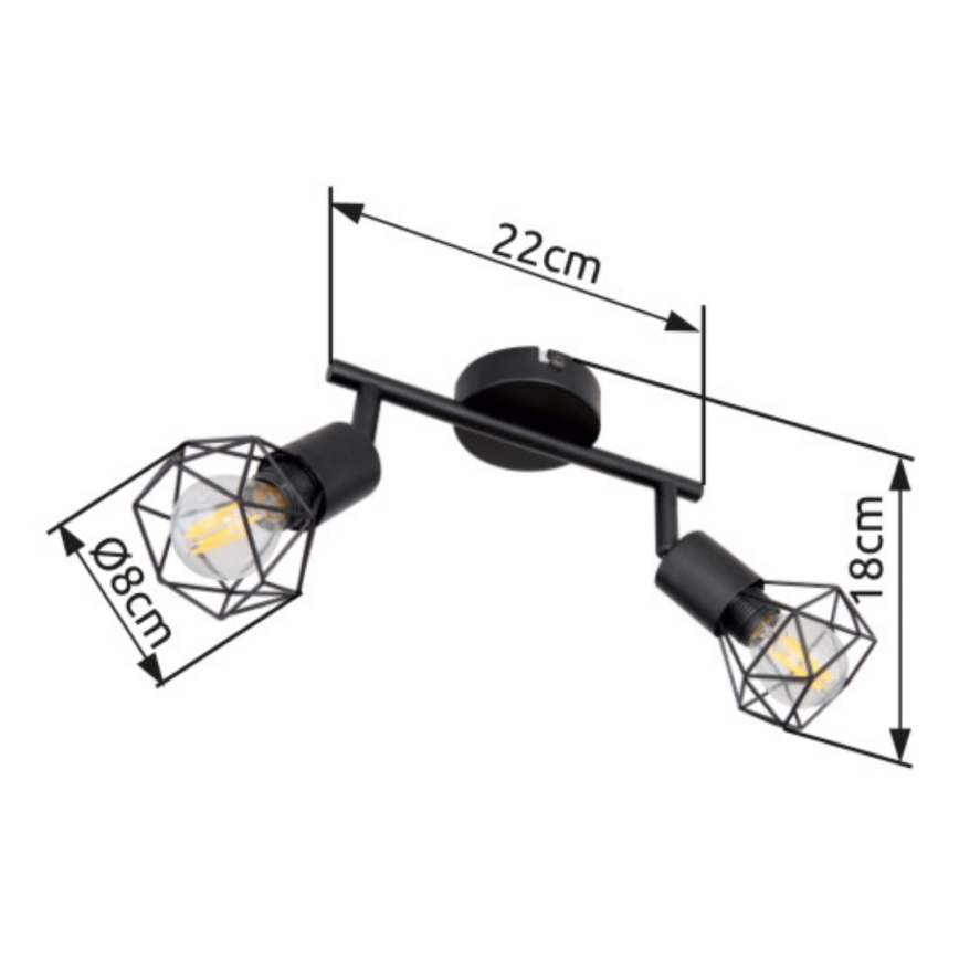 Brilagi - Spotlampe CAGE 2xE14/40W/230V